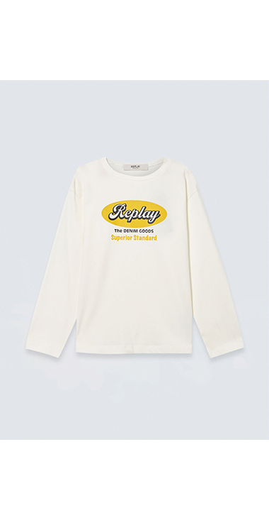 インダストリアルロゴプリント ロングスリーブTシャツ